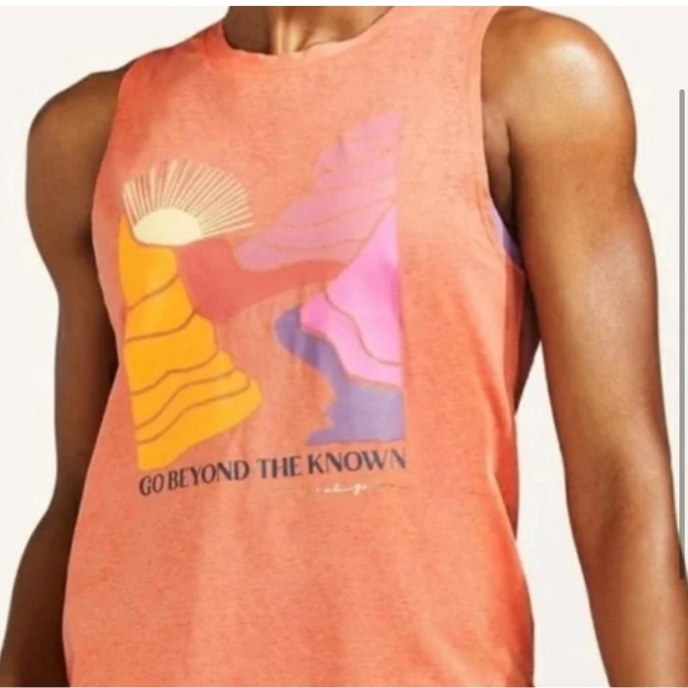SPIRITUAL GANGSTER x Peloton Orange ”Go Beyond The Known” Tank Top M, NEW